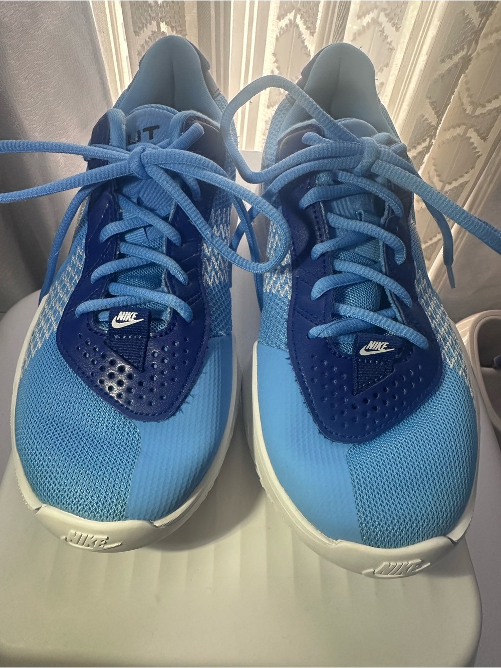 Nike G.T Cuts Basketball Kids Light Blue and Royal Blue Mesh Sneakers